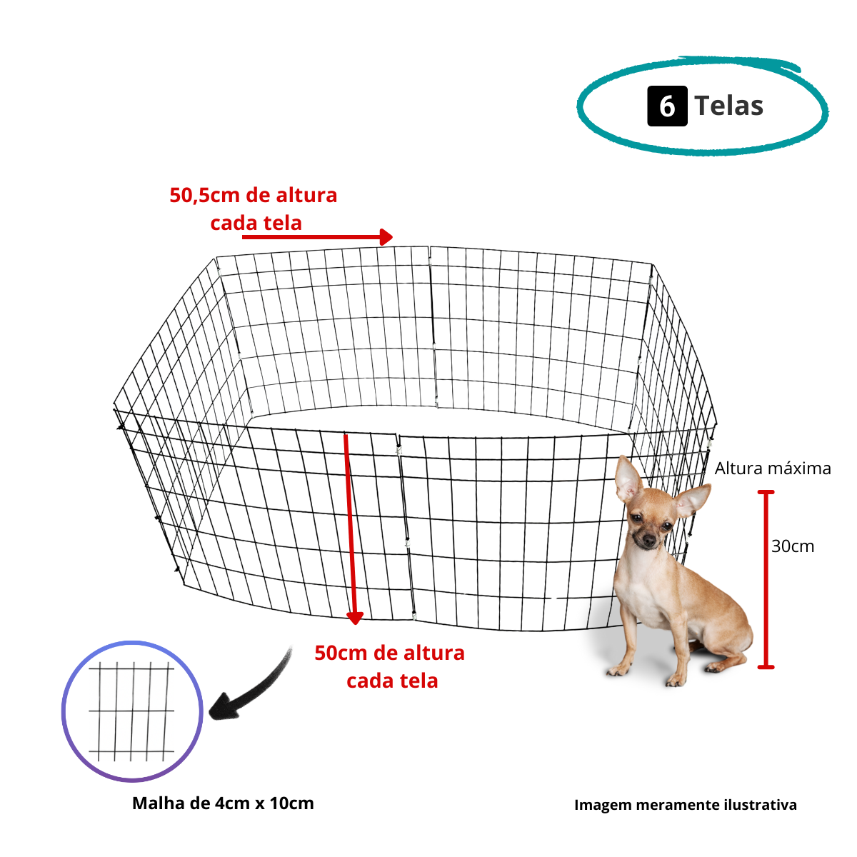 Cercadinho Pet Expen 50 cm - Imagem 3
