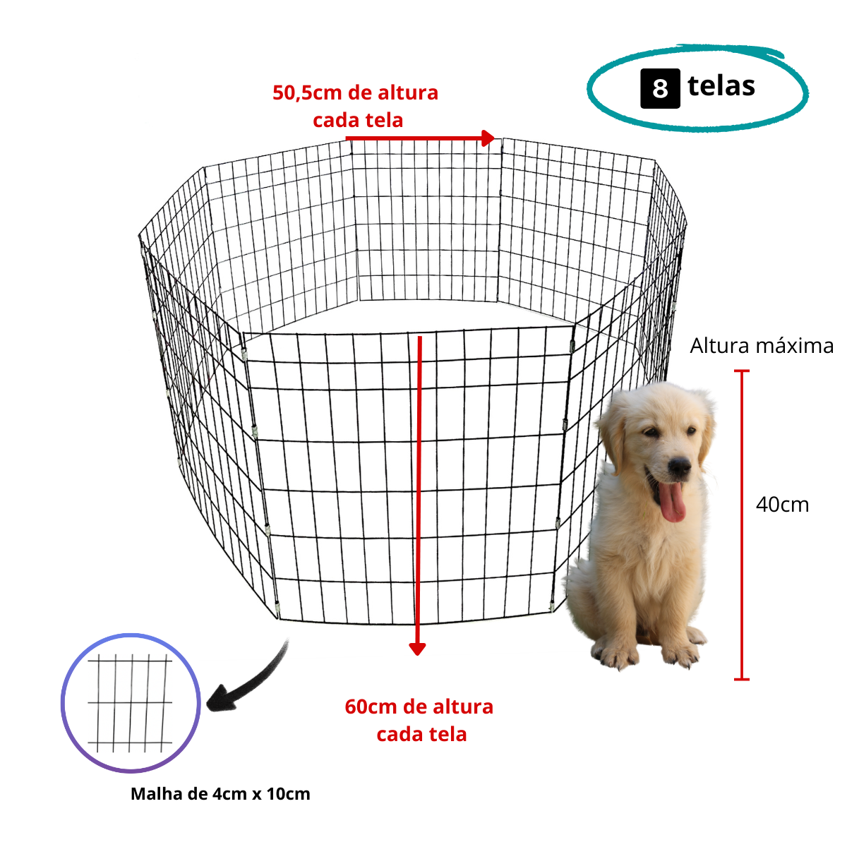 Cercadinho Pet Expen 60 cm - Imagem 2